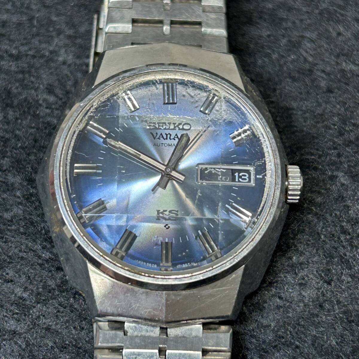 SEIKO KS カットガラス バナック ブルー文字盤 腕時計 ジャンク Yahoo!オークション -「キングセイコー カットガラス」の落札