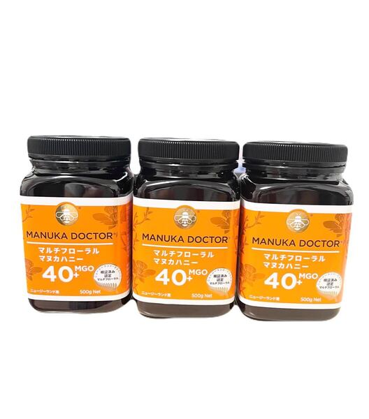 マヌカドクター マルチフローラル マヌカハニー MGO40+ 500g ×3個