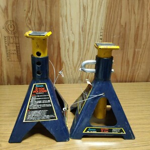 送料無料(1217)Carracco 3t(3トン) ジャッキスタンド TM-00300C 高さ5段階 2基セット