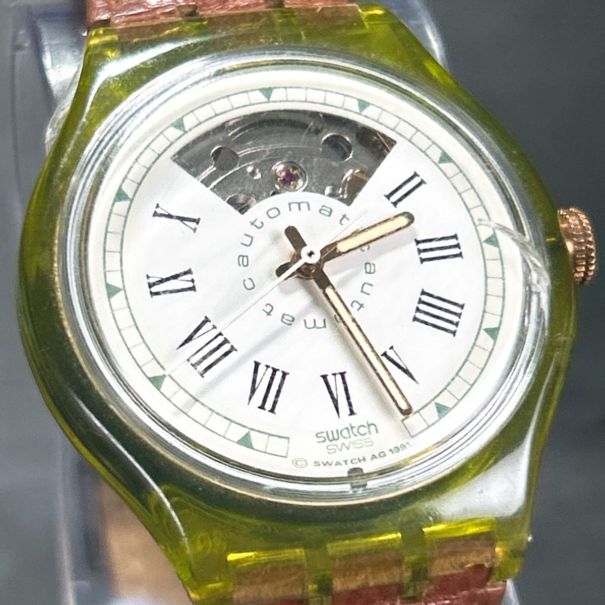 swatch ホワイト スケルトン 自動巻き時計 Yahoo!オークション -「スウォッチ スケルトン 腕時計