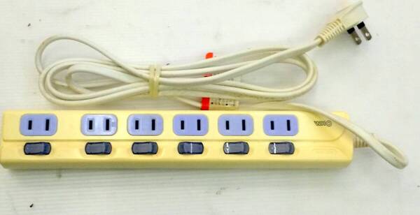 OHM LED個別スイッチ付き 電源タップ 延長コード 6口