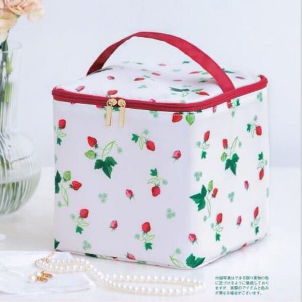 送料込★ゼクシィ付録【Afternoon TEA LIVING イチゴ柄 ブライズポーチ】9月号 付録のみ匿名配送 アフタヌーンティーリビング バニティ