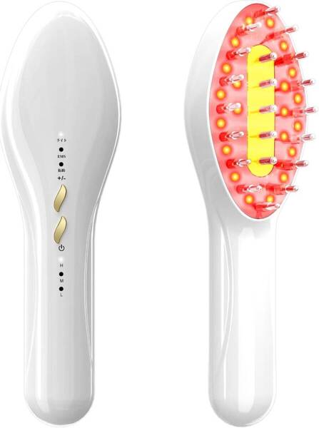 電気ブラシ 電動頭皮ブラシ ems 頭皮ケア ヘッドブラシ リフトブラシ 3D振動 3色LED スカルプケア ヘアケア 3段階強度 液体ケース付き 軽量