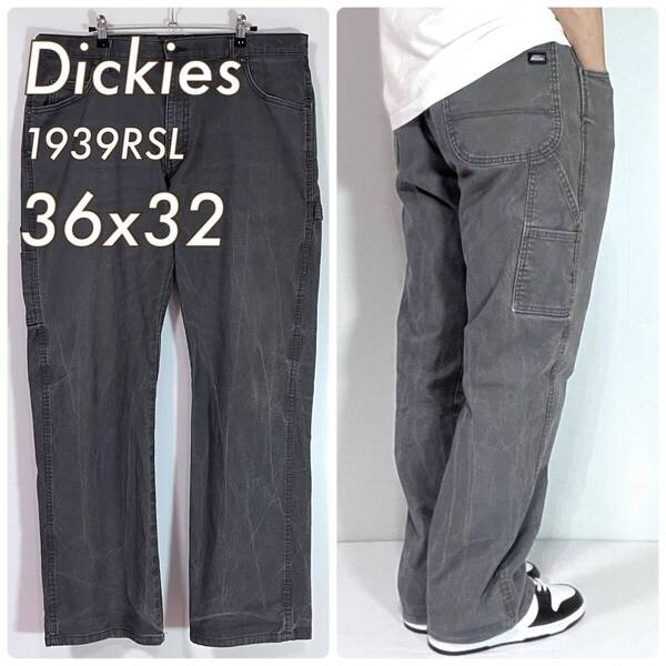 Dickies ディッキーズ W36L32 グレー スレート 1939 RSL ダック地 ペインターパンツ ワークパンツ USA流通モデル グッドフェード p25053231