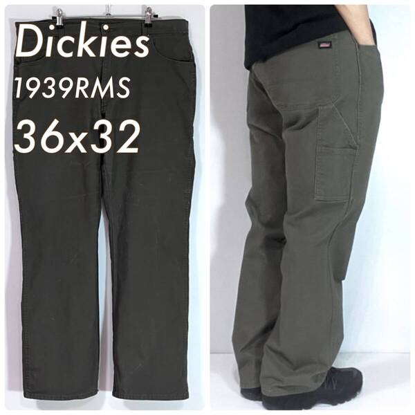 Dickies ディッキーズ W36 L32 モスグリーン カーキ 1939RMS RELAXED FIT ダックペインターパンツ USA流通モデル グッドフェード p25053228