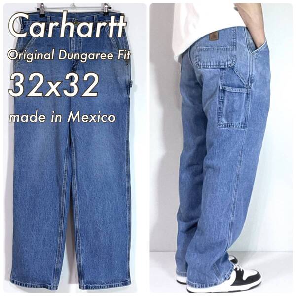 Carhartt カーハート W32L32 ストーンウォッシュ B13DSP デニムペインターパンツ ダンガリーフィット メキシコ製 グッドフェード p25053236