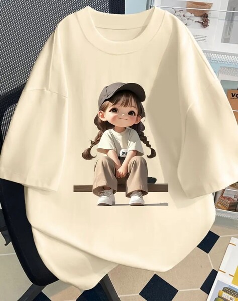 女性向けのY2KインスパイアードのキャラクタープリントTシャツ - 袖なし、ラウンドネック、夏用トップス、かわいい