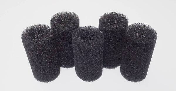 【送料無料】ストレーナー スポンジ 5個 長さ約8cm 穴径2cm スポンジフィルター 新品 即決 シュリンプ・熱帯魚水槽のろ過用に