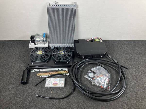 新品未使用品 NEKPOKKA 12V/24V 車用エアコン改造キット、R134a冷凍エアコンキット、カーエアコン一式 (24v) 後付け