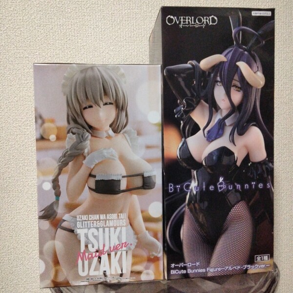 宇崎ちゃんは遊びたい!☆宇崎月&オーバーロードアルベド〜バニーフィギュアセット