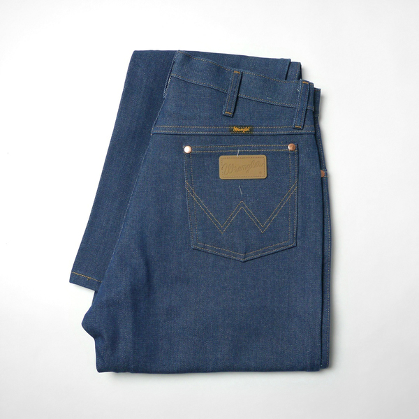 デッドストック 13MWZ Wrangler W32 US企画 ラングラー ストレート デニム パンツ カウボーイ ジーンズ ブロークンデニム リジッド MEXICO