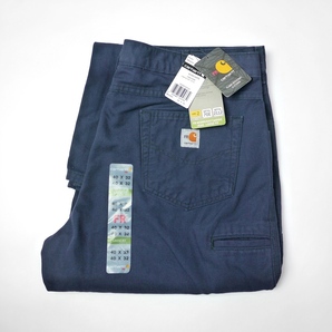 デッドストック レア FR NFPA Carhartt 2015 カーハート コットン ワーク パンツ ネイビー ビッグサイズ メキシコ製 アメリカ生地 古着 W40