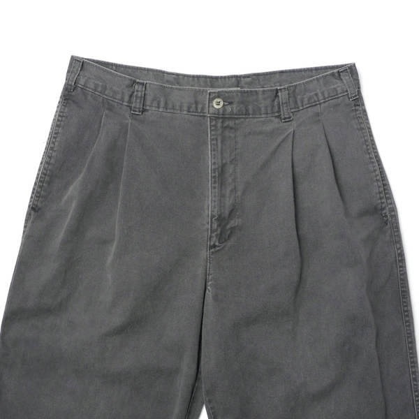 USA製 90s DOCKERS ビンテージ リーバイス ドッカーズ ツータック コットン スラックス パンツ チノパン グレー フェード ブラック 墨黒