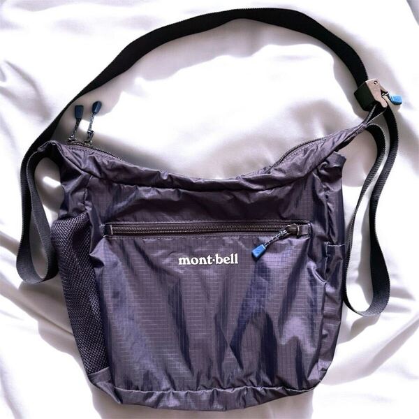 美品 モンベル ポケッタブル ライトショルダー S バッグ ナイロン ネイビー NAVY 紺色 mont-bell コンパクト収納 軽量 斜め掛け