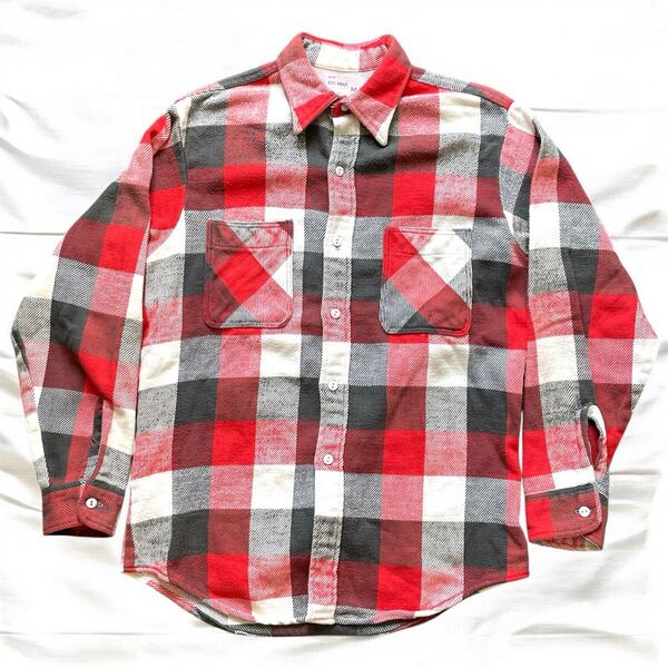 美品 70s BIG MAC バッファローチェック ヘビーネルシャツ レッド 赤 JCペニー ビッグマック JC Penney usa製 ビンテージ ヴィンテージ CPO