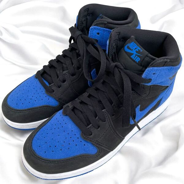 美品 ナイキ エアジョーダン1 レトロ OG FD1437-042 Nike Air Jordan High Retro Royal Reimagined ロイヤルリイマジンド ハイカット 青黒