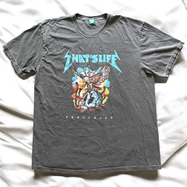 良品 That's Life フェード加工 Tシャツ メタリカオマージュ バンド ザッツライフ バンT Band Music ミュージック Tee used加工 ブラック