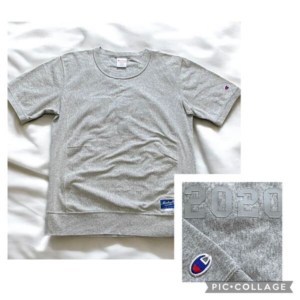 比較的美品 チャンピオン モンキータイム リバースウィーブ 半袖 スウェット GREY Champion Monkeytime コラボ United Arrows 別注 Tシャツ