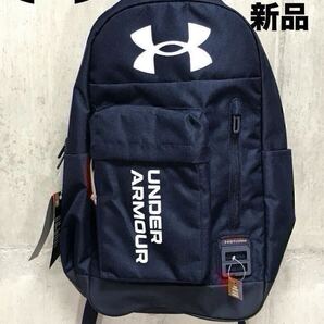未使用 22L UNDER ARMOUR アンダーアーマー PC収納 リュックサック バックパック navy 撥水 ユニセックス 1362365