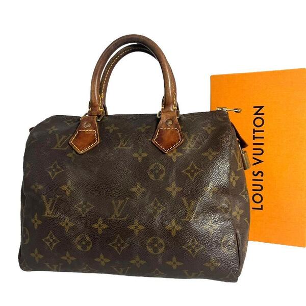 【正規品】ルイヴィトン LOUIS VUITTON スピーディ25 ハンドバッグ ボストンバッグ モノグラム ブラウン 茶色 鑑定済