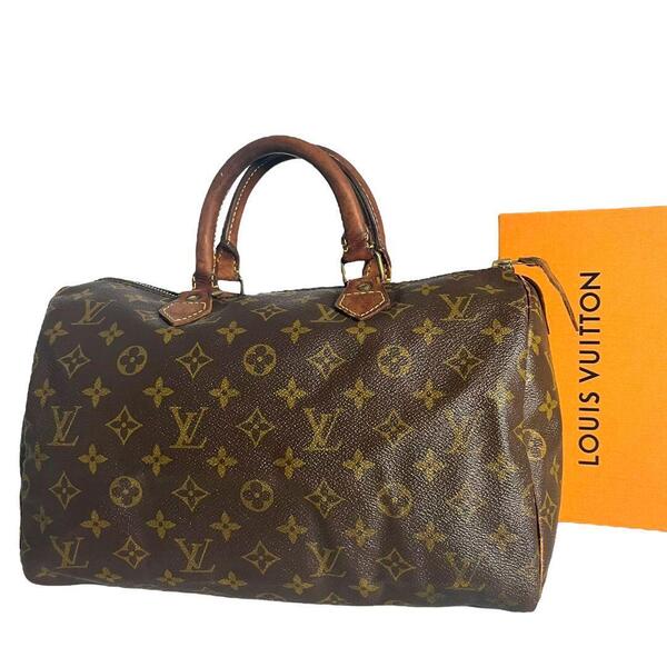 【鑑定済】ルイヴィトン LOUIS VUITTON モノグラム スピーディ30 ハンドバッグ ボストンバッグ ブラウン 茶