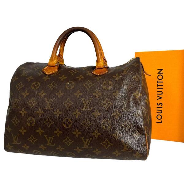 【正規品】ルイヴィトン LOUIS VUITTON モノグラム スピーディ30 ハンドバッグ ボストンバッグ ブラウン 茶色 鑑定済