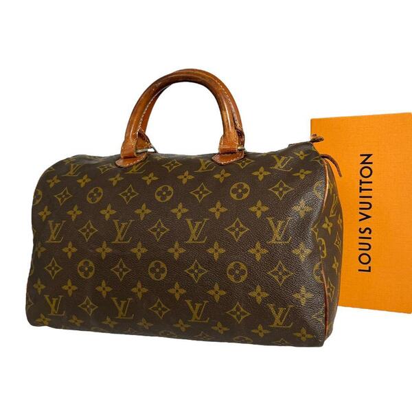 正規品 ルイヴィトン LOUIS VUITTON モノグラム スピーディ30 ハンドバッグ ボストンバッグ ブラウン 茶色 鑑定済