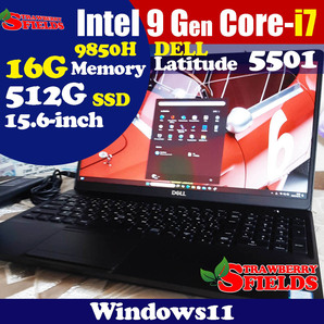 ★ ゲーミング ★ DELL Latitude E5501 9世代 i7 9850H ★ 512G SSD M.2 ☆ 16G ☆ 1920x1080 ★TAC04