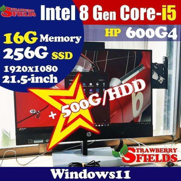 ★★ HP 600 G4 8世代 i5 16G 256G/SSD + 500G/HDD 1920x1080 FHD 一体型 TWK01