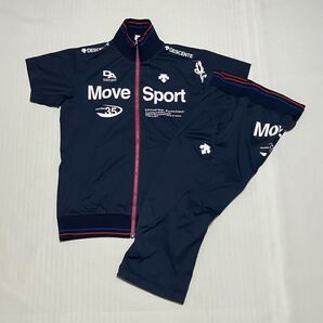 デサント ムーブスポーツ トラックジャージ上下 ネイビー レディースLサイズ 半袖/7分丈 DAT-1123W/DAT-1123WP