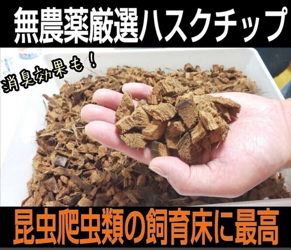 カブトムシ・クワガタの成虫飼育に!ハスクチップ【5L】転倒防止に 消臭・保水性抜群 ダニなどの雑虫の発生の防止に 清潔な飼育環境