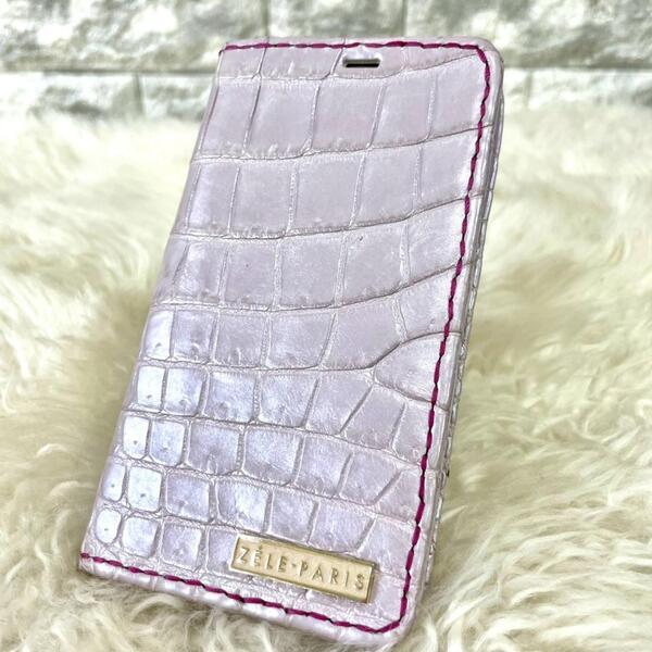 美品 ゼルパリ スマホケース クロコダイル iPhone14pro