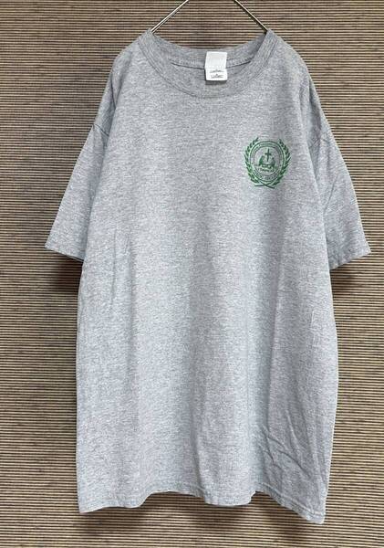 ギルダン 半袖Tシャツ バスケ グレー バックプリント クリスチャン@3 古着 入手困難 激レア 希少 人気 ワンポイントロゴ