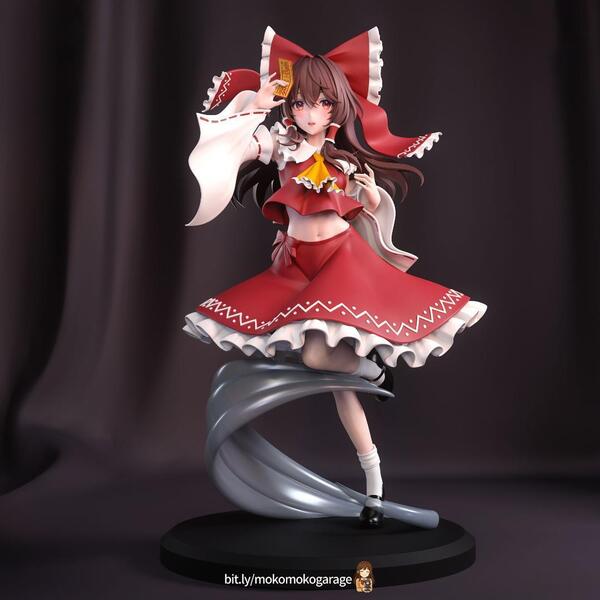 博麗霊夢 1/8 東方Project Touhou Project 未塗装未組立 フィギュア ガレージキット ガレキ 巫女キャラ 美少女 かわいい