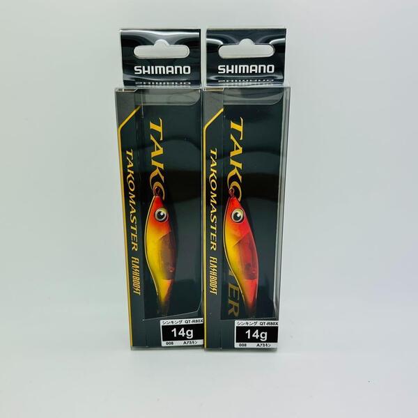 新品 SHIMANO シマノ TAKOMASTER TAKOMASTER SUTTE タコマスター タコマスター スッテ M QT-R80X Aアカキン 2点セット