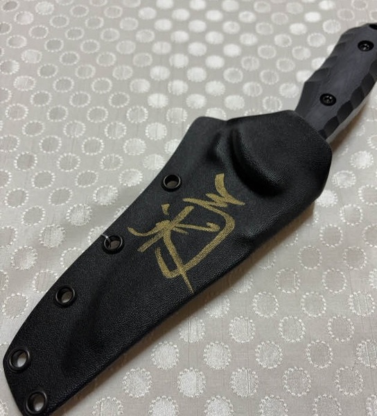 サイン入り 松田菊男氏 キクナイフ KIKU KNIVES 『Model-DB』デロ・ボウキー コラボ Kiku Knife Darryl Bolke D2 Police Collaboration