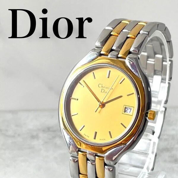 稼動品 クリスチャンディオール Dior コンビカラー デイト メンズ腕時計