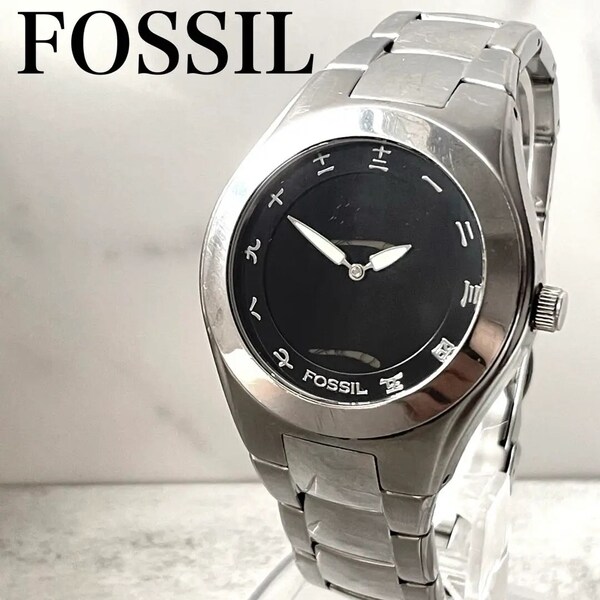 稼働品 FOSSIL BIG TIC 漢字 アナデジ 腕時計 メンズ
