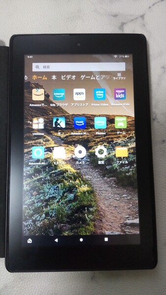 S2753 Amazon Kindle Fine HD7型 第9世代 M8S26G アマゾン タブレット ケース付き 簡易動作確認&簡易清掃&初期化OK 送料無料 現状品
