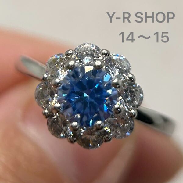 14号15号★タンザナイトとホワイトトパーズのお花デザインリング★レディース指輪シルバーアクセサリーカラーストーン 新品宝石Y-RSHOP卸売