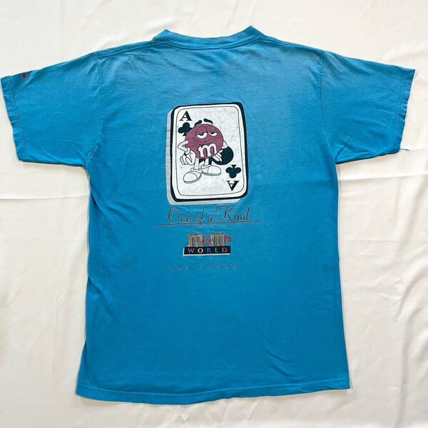【サンフェード】 L 90s M&M's Vintage Tee 企業 Tシャツ ヴィンテージ 博物館 アート Art アメリカ M and M's 古着 80s 00s USA 袖プリ
