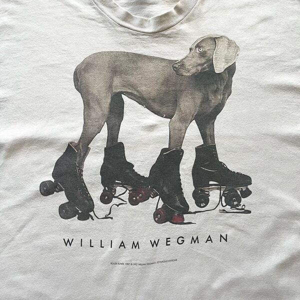【XL】 90s William Wegman Vintage Tee ウィリアム ウェグマン ヴィンテージ Tシャツ 犬 動物 アニマル アート フォト ボロ 古着 Art