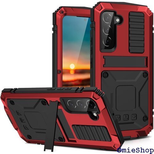 Galaxy S22 ケース耐衝撃 防水 防塵 三防G 強力保護 軍用 耐衝撃 ケース Galaxy S22 赤 614