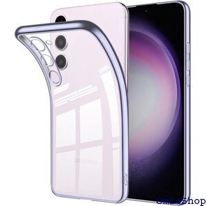 Galaxy S23 ケース クリア TPU 薄型 S 明 ストラップホール付き サムスン S23 ケース 薄紫 1032