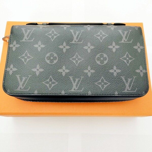 【使用★極少】LOUIS VUITTON ルイヴィトン ジッピーXL モノグラム・エクリプス 長財布 クラッチ セカンドバック
