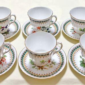 イギリス製 DUCHESSダッチェス 果実絵変わりカップ&ソーサー6客セット