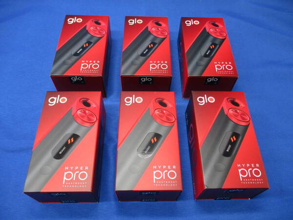 【11658】★未開封★ glo HYPER PRO グロー ハイパープロ 6点セット ルビーブラック 電子タバコ まとめ 喫煙具