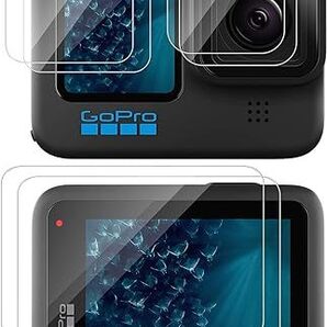 2セット合計6枚 Gopro Hero 12/ Hero 11/Hero 10 / Hero 9 Black保護フィルム(正面2枚 + サブ2枚+背面2枚)計6枚 管理番号1