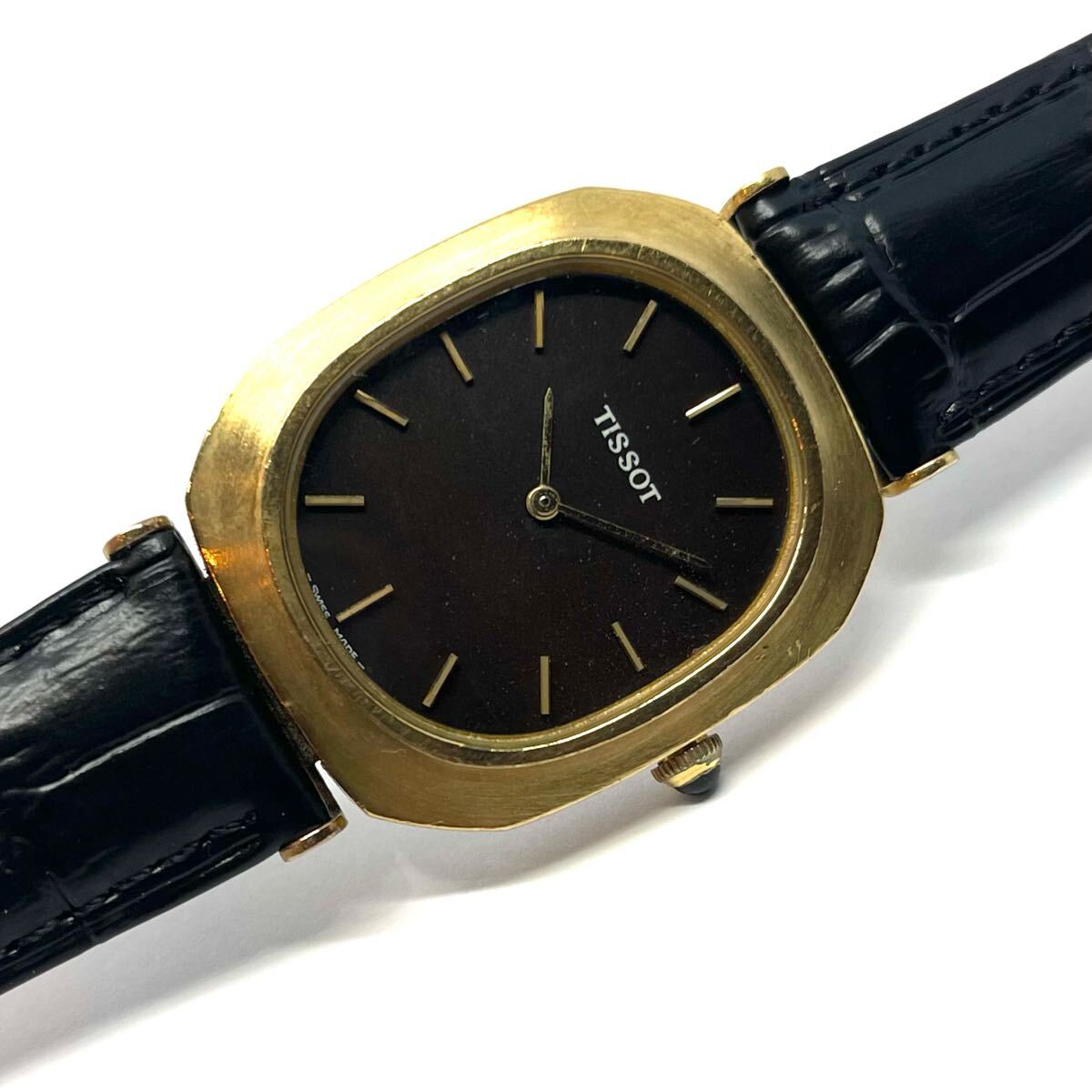 TISSOT - TISSOT STYLIST 手巻き腕時計 14K 金製 ビンテージ の