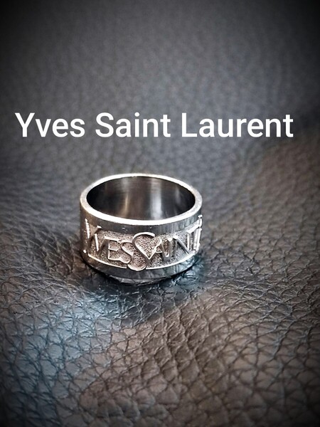 美品 Yves Saint Laurent イヴサンローラン 指輪 リング アクセサリー ユニセックス シルバー SV925